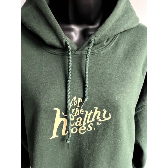 For the Health H*es Olive Green Hoodie Size XL Novelty Funny Casual Sweatshirt - Picture 2 of 9